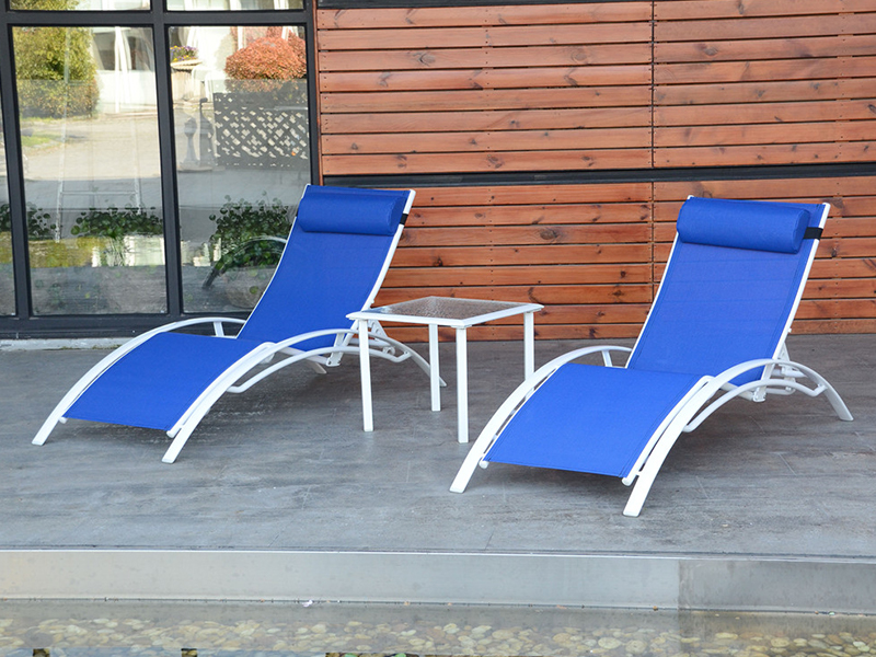 Açık hava rahatlatıcı sunlounger, dış mekan mobilyaları, alüminyum şezlong sandalyesi YQ-TB-426A