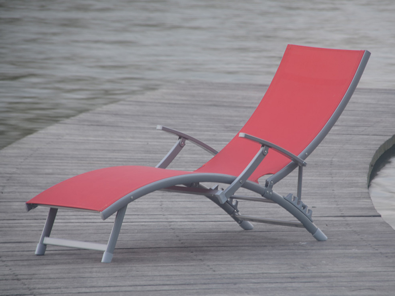 Sun Lounger Güverte Sandalye Katlanabilir Salon, Katlanır Rahat Sandalye, Alüminyum Katlanır Açık Hava Sandalye YQ-TB-447