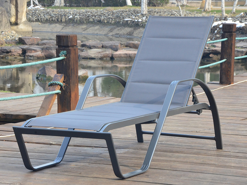 Yüzme Havuzu Güneş Yatağı Lounger Çift Textilen Açık Salonu YQ-TB-501A